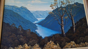 Listing 14 of 20 for <<< WELL-EXECUTED " LILY THOMPSON '88 - WILMOT PASS " OIL PAINTING >>>