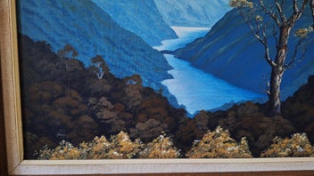 Listing 15 of 20 for <<< WELL-EXECUTED " LILY THOMPSON '88 - WILMOT PASS " OIL PAINTING >>>