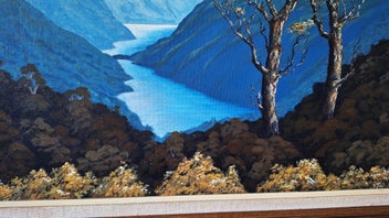 Listing 17 of 20 for <<< WELL-EXECUTED " LILY THOMPSON '88 - WILMOT PASS " OIL PAINTING >>>