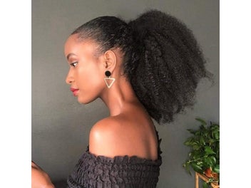 Listing 2 of 9 for Afro Puff Ponytail Extension For Black Women Synthetic Curly Bun