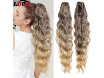 Listing 2 of 9 for 26 Inch Synthetic Wavy Layered Ponytail Extension For Women