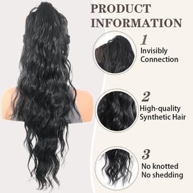 Listing 5 of 9 for 26 Inch Synthetic Wavy Layered Ponytail Extension For Women