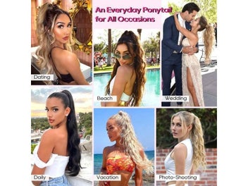 Listing 7 of 9 for 26 Inch Synthetic Wavy Layered Ponytail Extension For Women