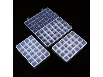 Listing 4 of 8 for Multifunctional Clear Plastic Beads Storage Organizer Box With Grids