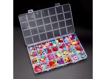 Listing 5 of 8 for Multifunctional Clear Plastic Beads Storage Organizer Box With Grids