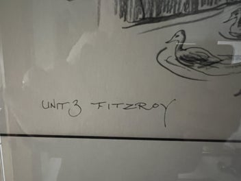 Listing 8 of 8 for Original Rodney Wells Pencil Drawing of Fitzroy Appartments - Unit 3 - Merivale