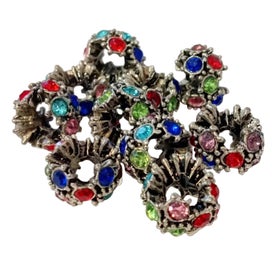 Listing 1 of 1 for 1pc Multi Colour European Rhinestone Rondelle Bead