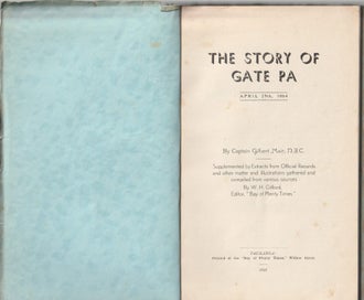 Listing 2 of 3 for The Story Of Gate Pa, Capt. Gilbert Mair, 1937