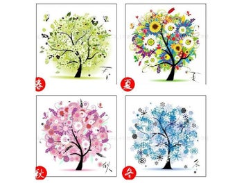Listing 4 of 8 for [Super Deals]Needlework Cross Stitch Embroidery Kit Set 4 Seasons Rich Spring