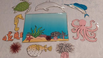Listing 13 of 13 for 2 x sea books and magnetic ocean animals
