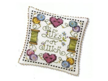 Listing 3 of 9 for Cross Stitch Pin Needle Cushion 044 14ct Biscornu Needlework DIY Kit Embroidery