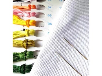Listing 5 of 9 for Cross Stitch Pin Needle Cushion 044 14ct Biscornu Needlework DIY Kit Embroidery