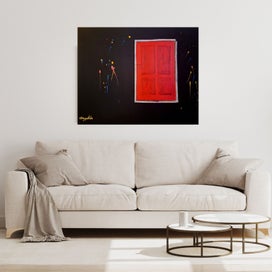 Listing 9 of 17 for ORIGINAL ACRYLIC MIXED MEDIA PAINTING - Paint it Black