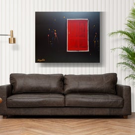 Listing 5 of 17 for ORIGINAL ACRYLIC MIXED MEDIA PAINTING - Paint it Black