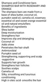 Listing 3 of 6 for Shampoo bar and conditioner bar