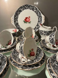 Listing 2 of 15 for BEAUTIFUL RARE ROYAL ALBERT SENORITA TEA SET 21 PIECES