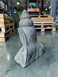 Listing 5 of 9 for $1 RESERVE BUDDHA HEAD STATUE 660mm HAND CARVED STONE WAS $1095 NOW $1 RESERVE