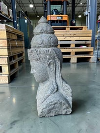 Listing 7 of 9 for $1 RESERVE BUDDHA HEAD STATUE 660mm HAND CARVED STONE WAS $1095 NOW $1 RESERVE