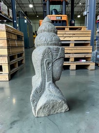 Listing 8 of 9 for $1 RESERVE BUDDHA HEAD STATUE 660mm HAND CARVED STONE WAS $1095 NOW $1 RESERVE