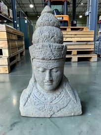 Listing 9 of 9 for $1 RESERVE BUDDHA HEAD STATUE 660mm HAND CARVED STONE WAS $1095 NOW $1 RESERVE