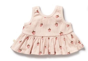 Listing 1 of 4 for Wilson and Frenchy Strawberry Kisses ruffle top (0-3m)
