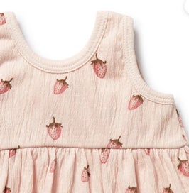 Listing 2 of 4 for Wilson and Frenchy Strawberry Kisses ruffle top (0-3m)