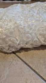 Listing 6 of 10 for Luxury Beaded Bridal Lace Fabric – 8m Ivory Embroidered Tulle