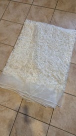 Listing 5 of 10 for Luxury Beaded Bridal Lace Fabric – 8m Ivory Embroidered Tulle