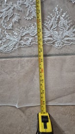 Listing 8 of 10 for Luxury Beaded Bridal Lace Fabric – 8m Ivory Embroidered Tulle