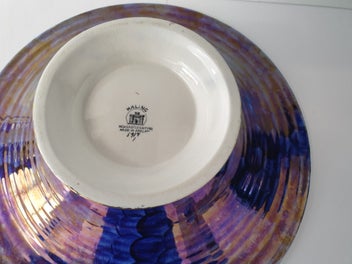 Listing 4 of 4 for Maling large pedestal butterfly bowl