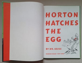 Listing 2 of 9 for Dr Seuss: HORTON HATCHES the EGG (hbk)