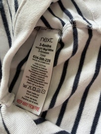 Listing 3 of 3 for Next UK baby 2 pack stripe bodysuit size 3-6 months