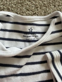 Listing 2 of 3 for Next UK baby 2 pack stripe bodysuit size 3-6 months
