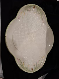 Listing 6 of 10 for Belleek Grass Ware Dejeuner Tea Set.