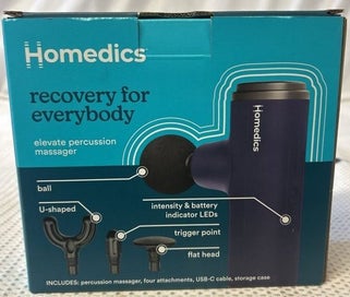 Listing 3 of 3 for Homedics Relief Percussion Massage Gun (Blue) *NEW*