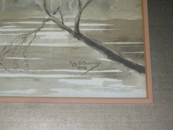 Listing 13 of 19 for Reg Burrage (OBE DFC) - Evening Incandescence Torrumbarry Lagoon Murray River