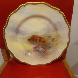 Listing 1 of 4 for Stunning Royal Worcester Cabinet Plate Highland Cattle - Signed Harry Stinton