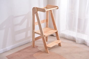 Listing 1 of 11 for Solid Wood Foldable Learning Tower – 3 Adjustable Heights