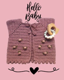 Listing 1 of 2 for Handmade Wool Baby Vest