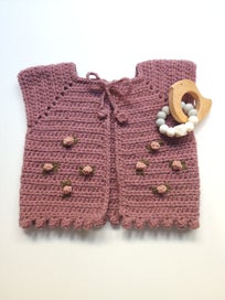 Listing 2 of 2 for Handmade Wool Baby Vest