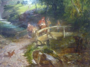 Listing 5 of 8 for SUPERB 18/19TH CENT ENGLISH LARGE OIL PAINTING. ORNATE ORIGINAL GILT FRAME