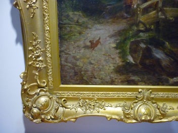 Listing 4 of 8 for SUPERB 18/19TH CENT ENGLISH LARGE OIL PAINTING. ORNATE ORIGINAL GILT FRAME