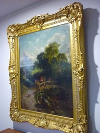 Listing 6 of 8 for SUPERB 18/19TH CENT ENGLISH LARGE OIL PAINTING. ORNATE ORIGINAL GILT FRAME