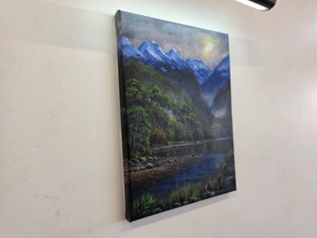 Listing 6 of 15 for Afterpay - Glowing Snow Fiordland - Landscape Painting by Caley Hall