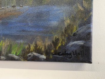 Listing 9 of 15 for Afterpay - Glowing Snow Fiordland - Landscape Painting by Caley Hall