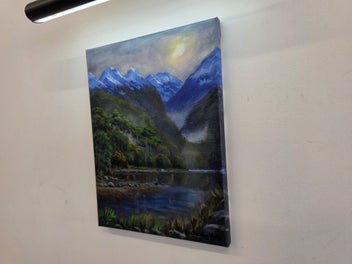 Listing 10 of 15 for Afterpay - Glowing Snow Fiordland - Landscape Painting by Caley Hall