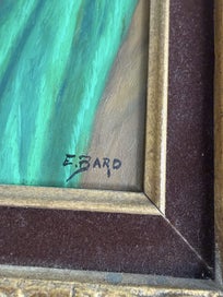 Listing 3 of 6 for Oil Portrait “Man with Glass of Wine” – Signed E. Baro/Léon Noireaut (1886–1972)
