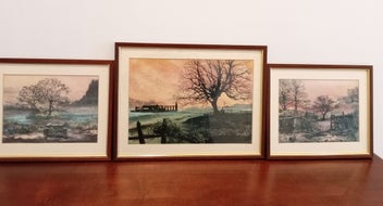 Listing 1 of 15 for 3 Vintage Paintings of Yorkshire Scenery