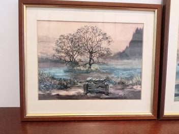 Listing 3 of 15 for 3 Vintage Paintings of Yorkshire Scenery