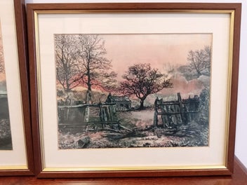 Listing 6 of 15 for 3 Vintage Paintings of Yorkshire Scenery